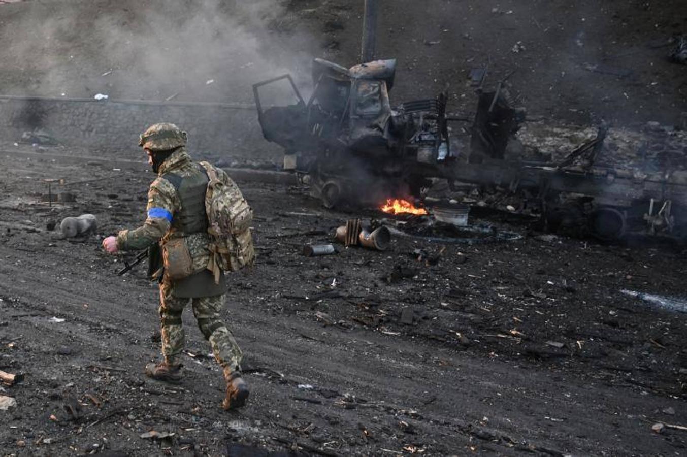 El tercer día de la invasión rusa en Ucrania, en imágenes