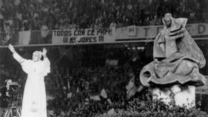 En el Bernabéu con los jóvenes el 3 de noviembre de 1982