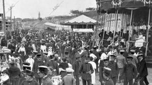 Aspecto de la pradera durante la fiesta en 1918