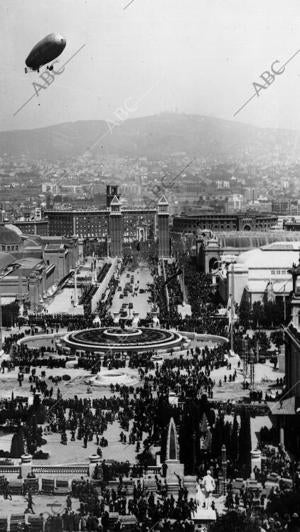 Vista Aérea de la Exposición Internacional de Barcelona