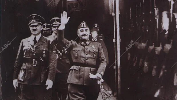 Las fotos trucadas de Franco y Hitler en Hendaya - Archivo ABC
