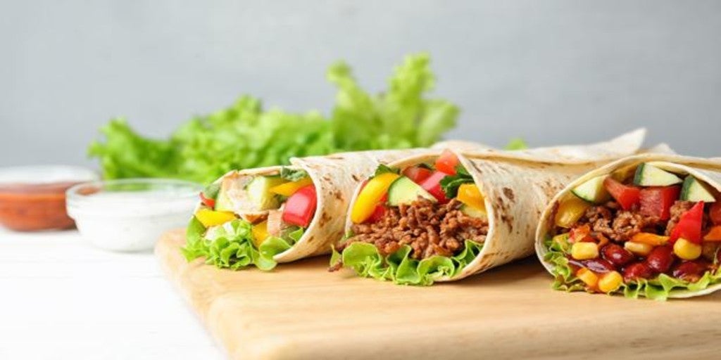 Siete recetas de wraps o burritos fáciles, rápidas y deliciosas