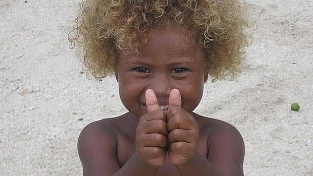 Un pequeño melanesio
