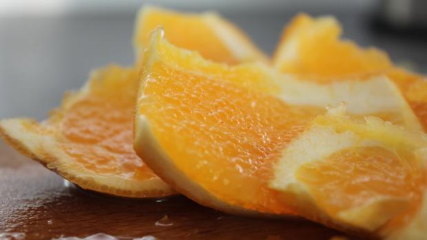 Naranja mancha quitar de como de jugo una