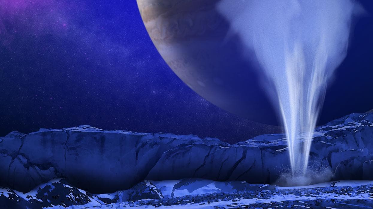 La luna Europa podría albergar huellas de vida 20 centímetros bajo su superficie