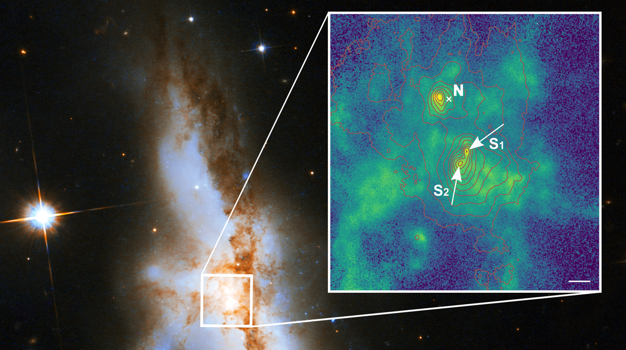Resultado de imagen de Descubren por primera vez tres agujeros negros supermasivos en el centro de una galaxia"