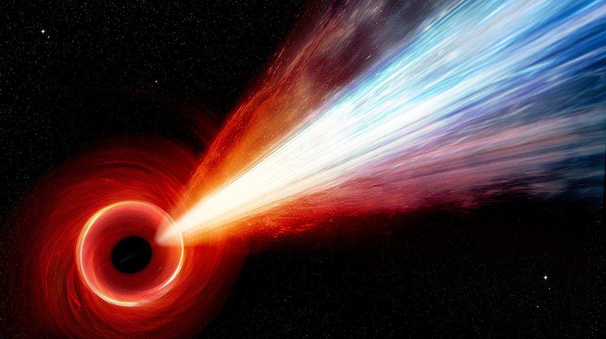 Resultado de imagen para El monstruoso agujero negro que dispara un «bombazo» a casi la velocidad de la luz