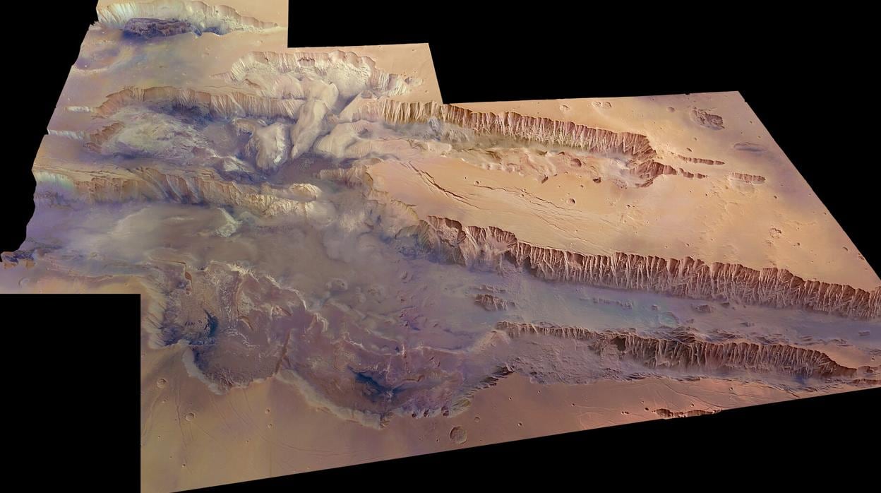 Nuevas imágenes de Valles Marineris, el cañón más inmenso del sistema solar