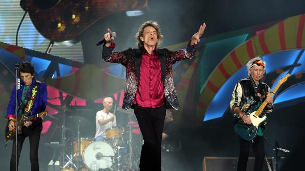 Los Rolling Stones durante un concierto