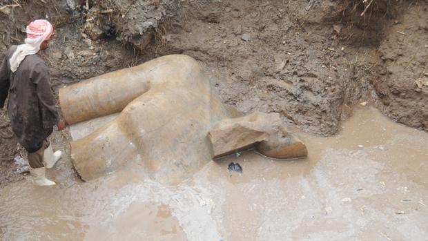 Una de las estatuas recuperadas