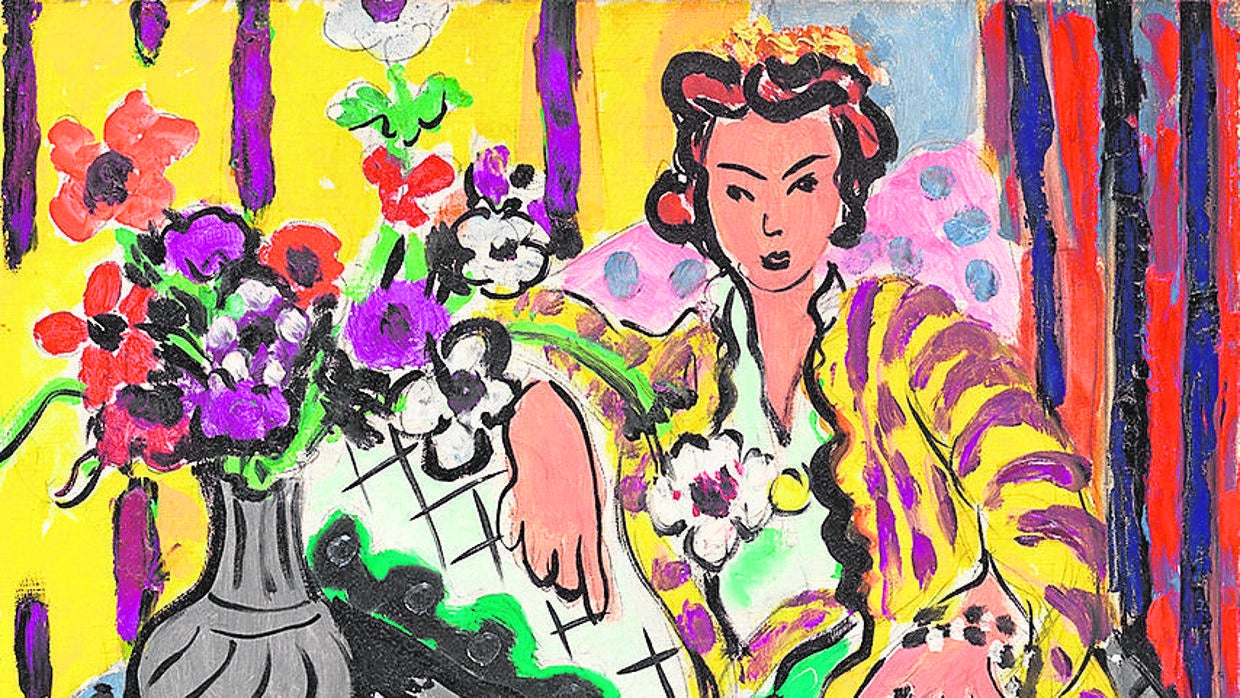 Arte inspirada na obra de matisse simplificou a camomila e deixa