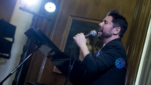 Miguel Poveda, durante la presentación de su disco