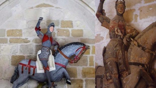 El San Jorge de la iglesia de San Miguel de Estella, antes y después de su restauración