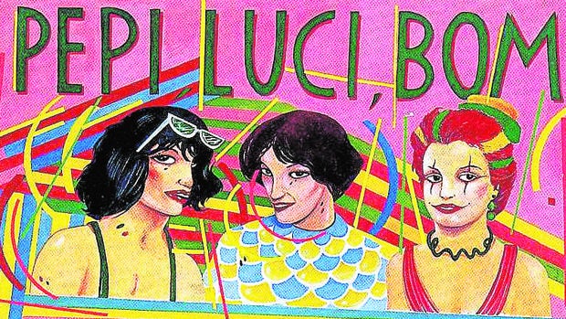 Una de las grandes imágenes de la cultura ochentera: el cartel de «Pepi, Luci, Bom y otras chicas del montón» realizado por Ceesepe