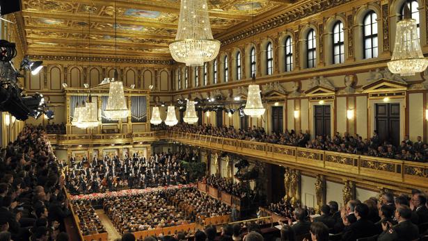 Ensayo de la filarmónica de Viena para el Concierto de Año Nuevo en 2014