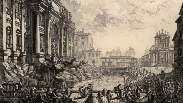 Aguafuerte de Piranesi: la Fontana di Trevi