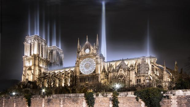 El proyecto de Christophe Pinguet para iluminar Notre Dame en Navidad