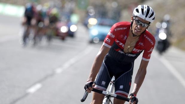 Alberto Contador durante la decimoquinta etapa de la Vuelta