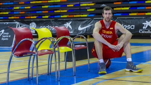 Fran Vázquez posa para ABC en un entrenamiento de la selección