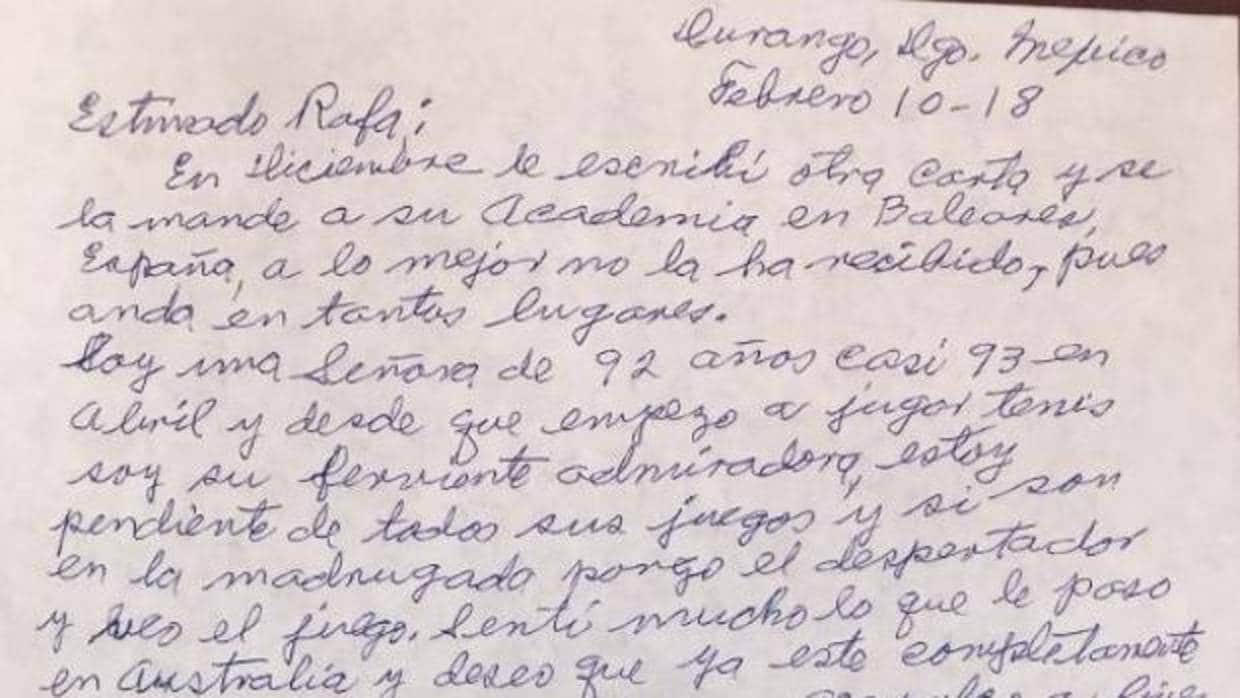 La Carta De Una Bisabuela Que Ha Llegado Al Corazón De Rafa Nadal