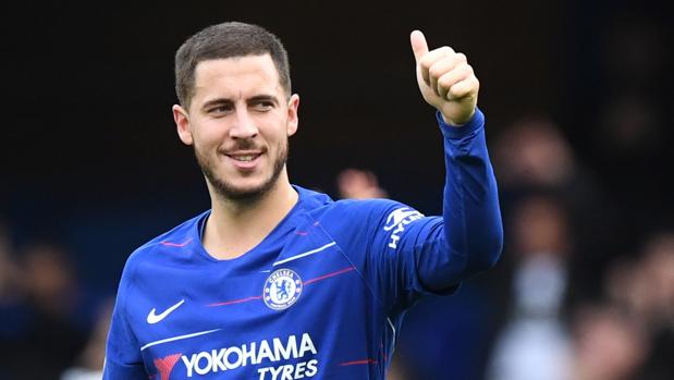 Hazard, en un partido con el Chelsea
