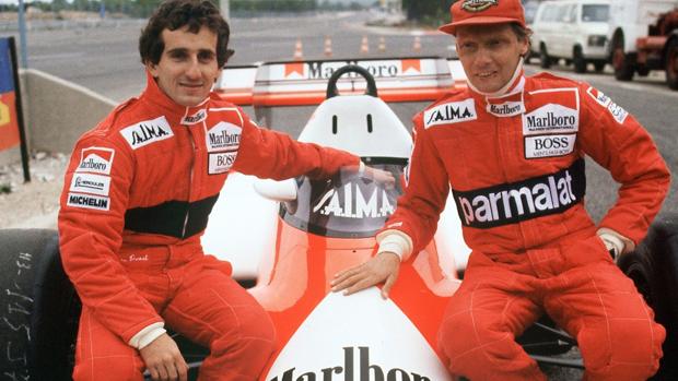 Prost y Lauda, compañeros en McLaren y rivales