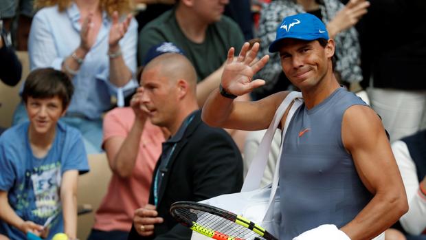 Nadal, en un entrenamiento en París