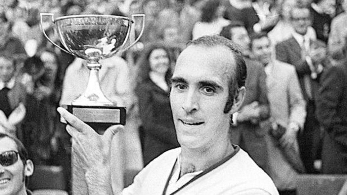 Photo Ancienne Tennis - Tournoi Pro 1967 - Andres Gimeno - Vintage 1960s