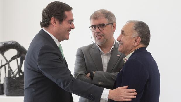 Garamendi, Sordo y Álvarez, en un reciente encuentro