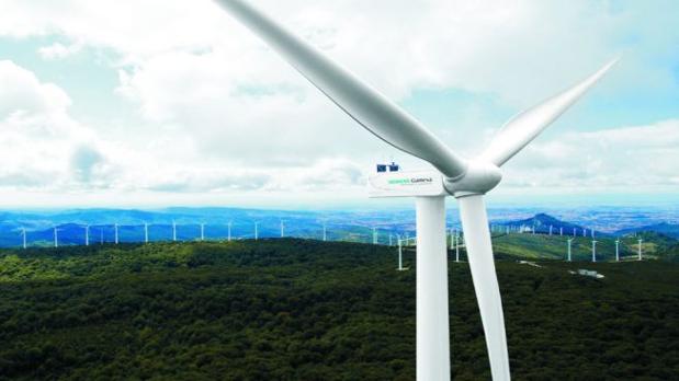 Parque eólico con aerogeneradores de Siemens Gamesa