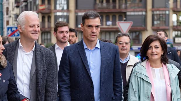 El secretario general del PSOE y presidente del Gobierno de España, Pedro Sánchez, en Logroño