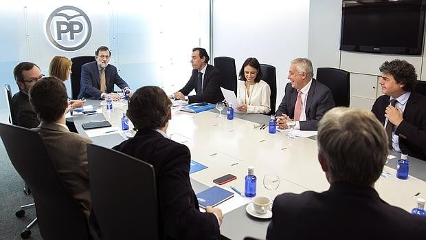 Mariano Rajoy presidiendo el comité ejecutivo del PP