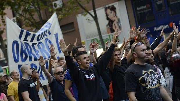 Manifestación del grupo neonazi Hogar Social Madrid en pasado mes de septiembre