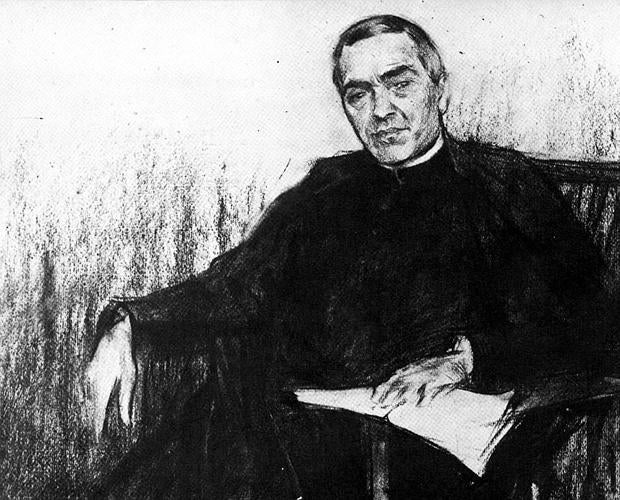 Verdaguer, en un retrato de Ramon Casas