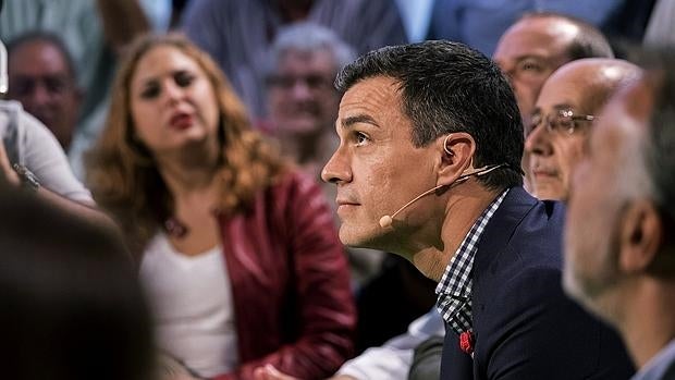 El secretario general del PSOE, Pedro Sánchez, ayer en las Palmas de Gran Canaria