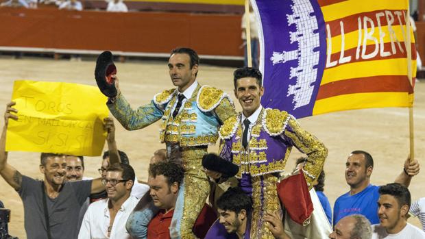 Enrique Ponce y Alejandro Talavante en la que podría ser la última corrida de toros en Palma de Mallorca
