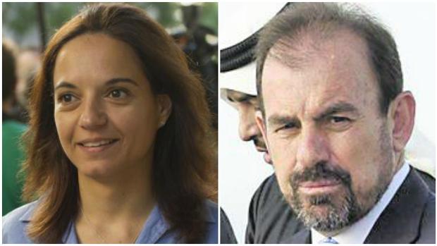 La alcaldesa, junto al presidente del «Geta»