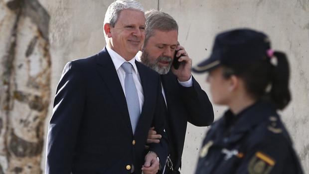 Pablo Crespo y su abogado, Miguel Durán