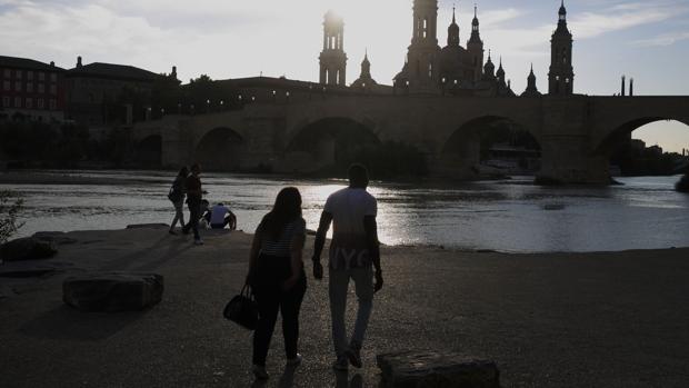 El Ebro, a su paso por Zaragoza capital