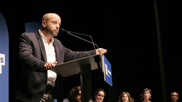 LuísVillares, portavoz de En Marea, durante la pasada campaña de las autonómicas