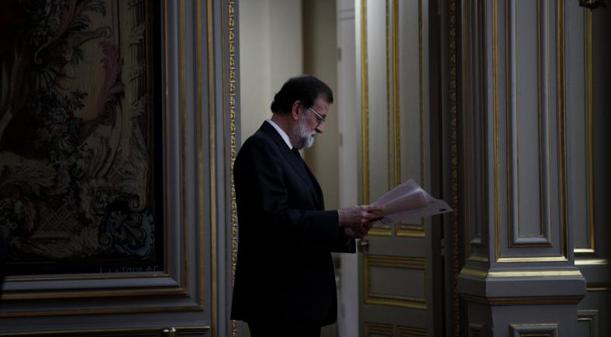 Mariano Rajoy, este lunes, en París, donde acudió para participar en la cumbre del G-4