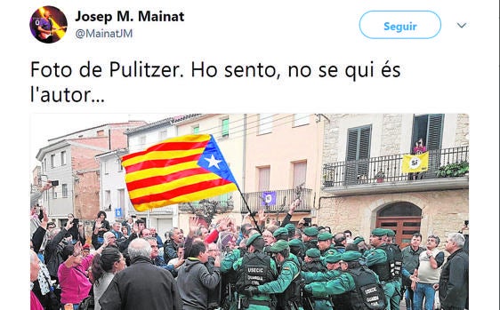 El mensaje que difundió una imagen falsa: no había estelada
