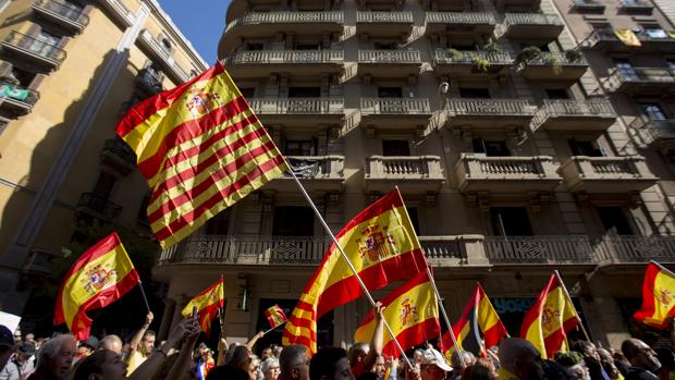 Manifestació del pasado domingo en el centro de Barcelona