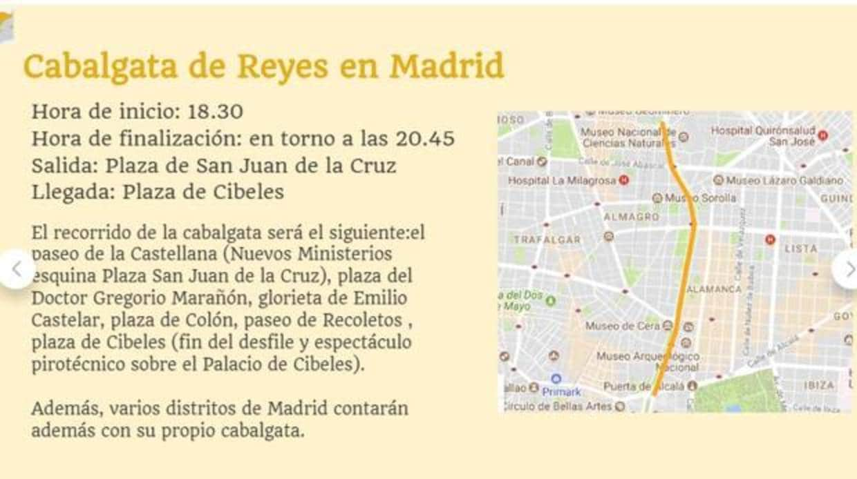 Guía para seguir la Cabalgata de Reyes de Madrid