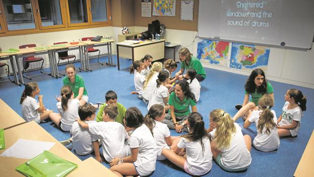 Aula de un colegio bilingüe en Madrid