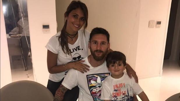 La familia Messi, en una imagen compartida en las redes sociales