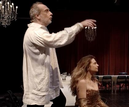 Gonzalo Castro y Lola Baldrich durante la obra