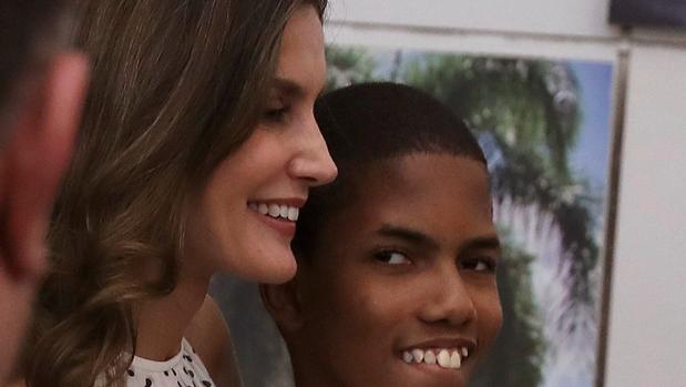 Ángel Ramírez, el niño que ha cantado a la Reina, junto a Doña Letizia