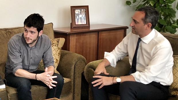 Antonio Estañ y César Sánchez, este miércoles en la Diputación de Alicante