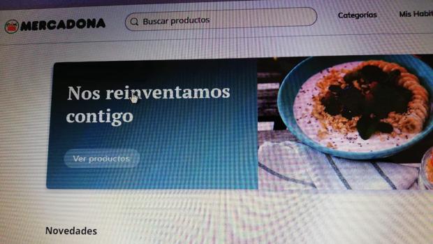 Imagen de la nueva página web de Mercadona